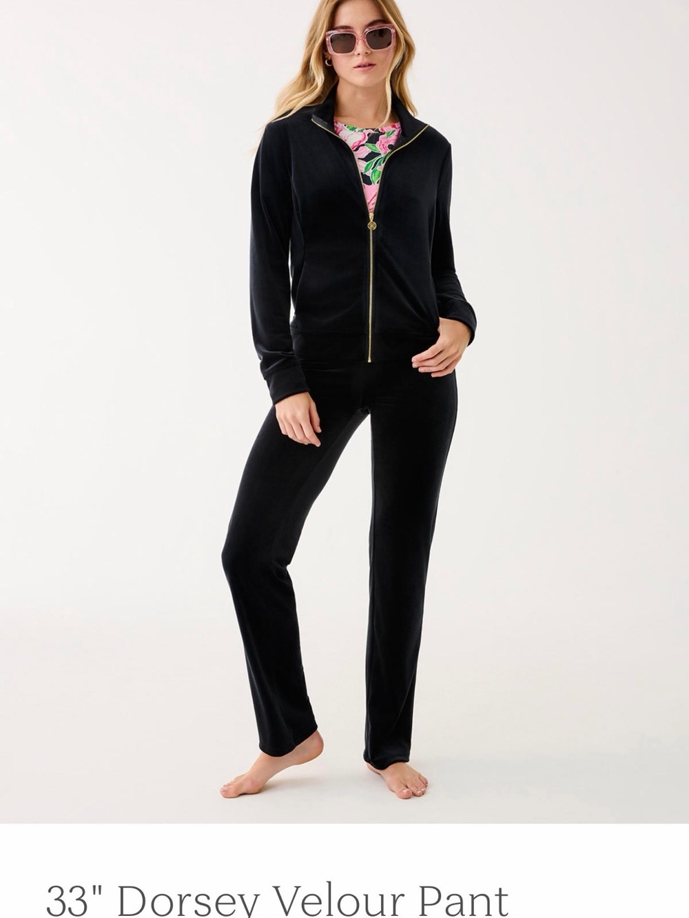 Lilly Pulitzer Dorsey Velour Pants XXL